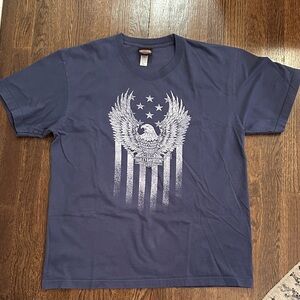 Harley-Davidson Navy T-Shirt with Eagle Graphic
